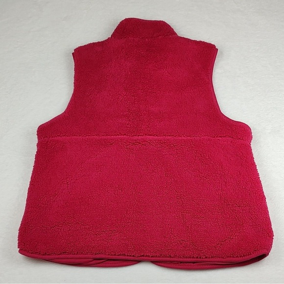 Maurices Fleece Vest Sleeveless Full Zip Pockets Casual Red XL - Picture 2 of 7